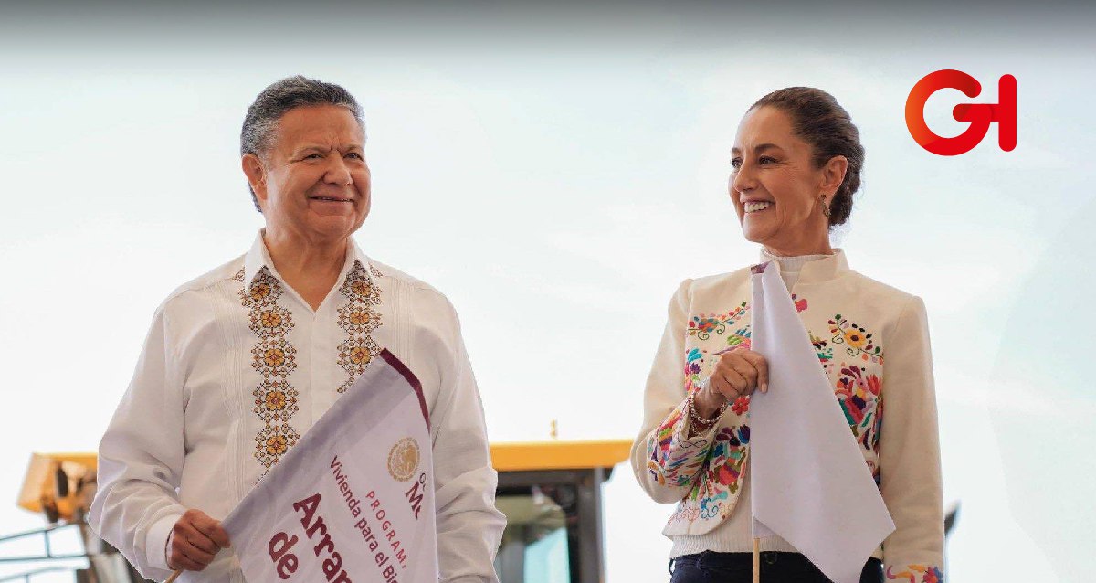 Claudia Sheinbaum y Julio Menchaca firman convenio para construir 6 mil viviendas en Hidalgo