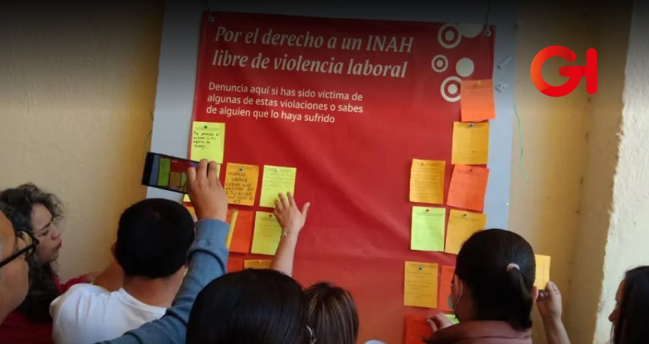 Denuncian violencia laboral en el INAH Hidalgo con tendedero de protesta
