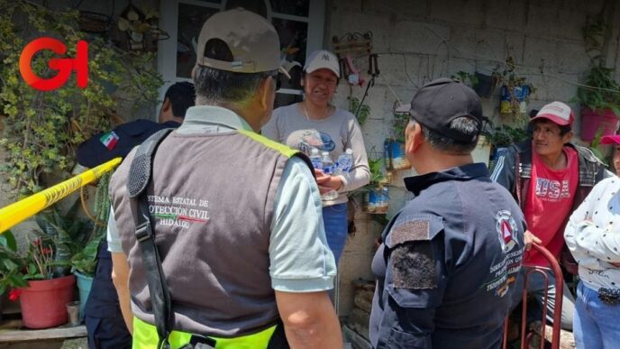 Julio Menchaca activa respuesta inmediata ante inundaciones en Tezontepec de Aldama