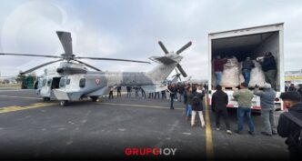 Hidalgo recibe apoyo aéreo: helicópteros de la Guardia Nacional distribuyen víveres a comunidades afectadas