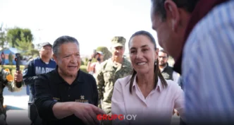 Julio Menchaca y Claudia Sheinbaum refuerzan apoyos a damnificados por la vaguada monzónica
