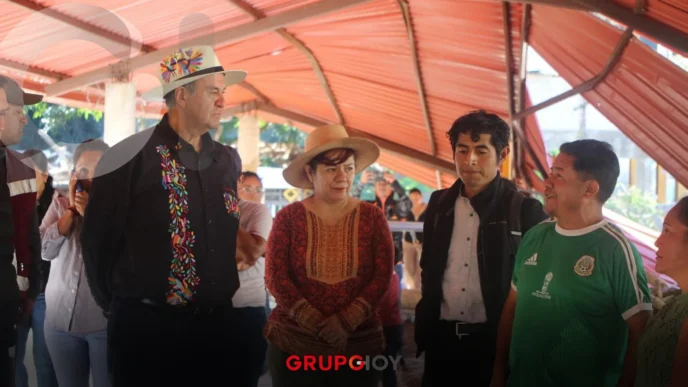 La SEPH evalúa avances en la reparación de escuelas dañadas por lluvias en Tianguistengo