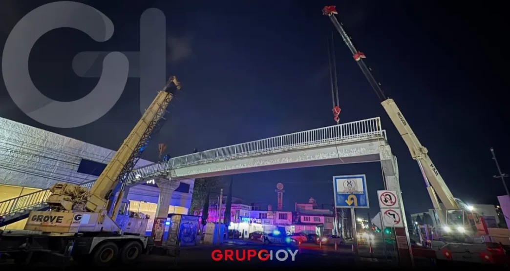 Puente peatonal fuera y vigas bajo resguardo: la decisión tras el retiro en el Hospital General de Pachuca