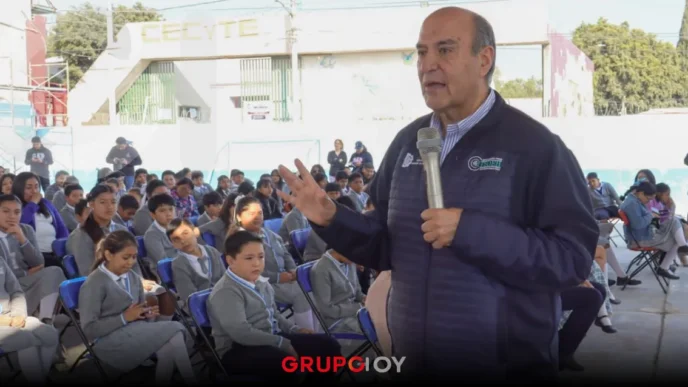 SEPH inaugura techumbre escolar en Atotonilco de Tula para impulsar las actividades físicas y culturales