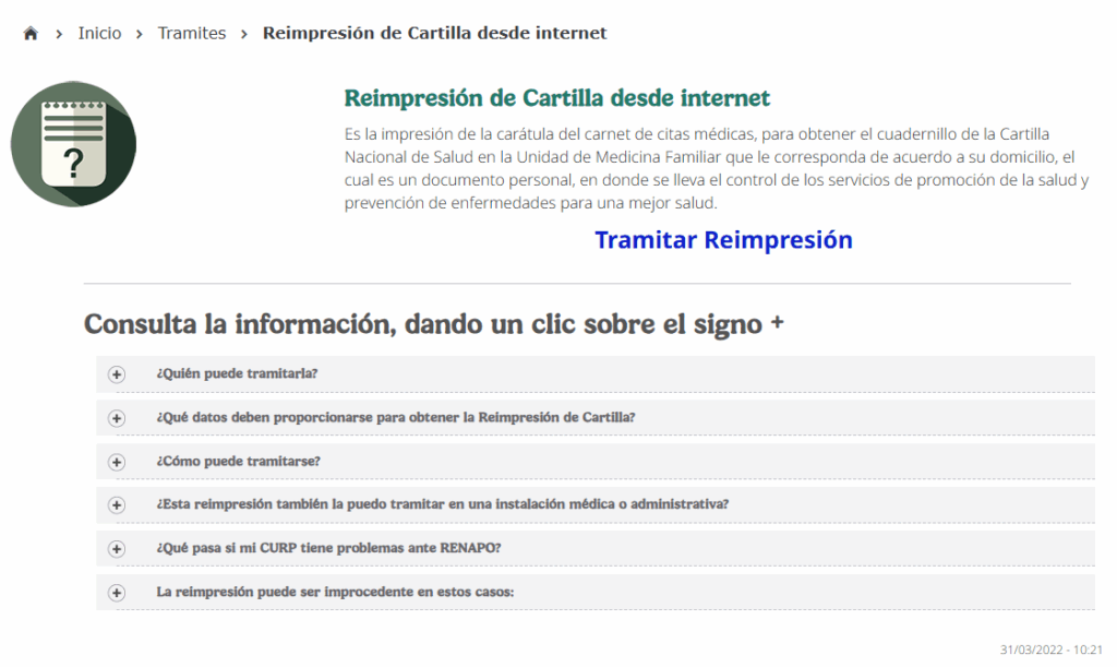 recuperar cartilla de vacunación