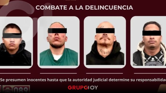 Detienen y vinculan a proceso a cuatro hombres por quema de vehículos en Hidalgo