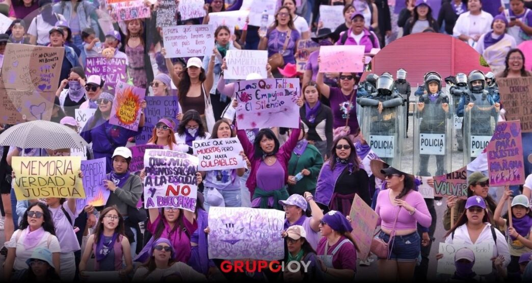 Marcha del 8M en Hidalgo concluyó con saldo blanco