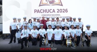 Naty Castrejón presente en la clausura del Concurso Nacional de Bandas de Guerra y Escoltas 2026