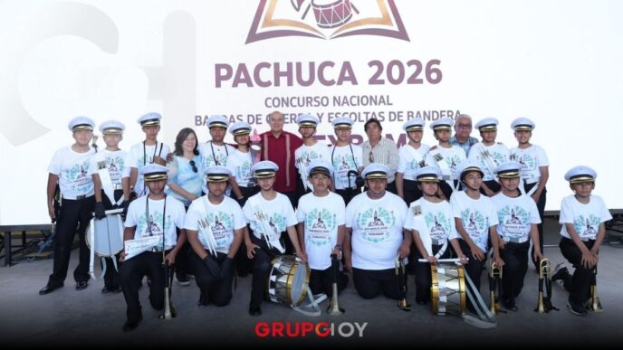 Naty Castrejón presente en la clausura del Concurso Nacional de Bandas de Guerra y Escoltas 2026