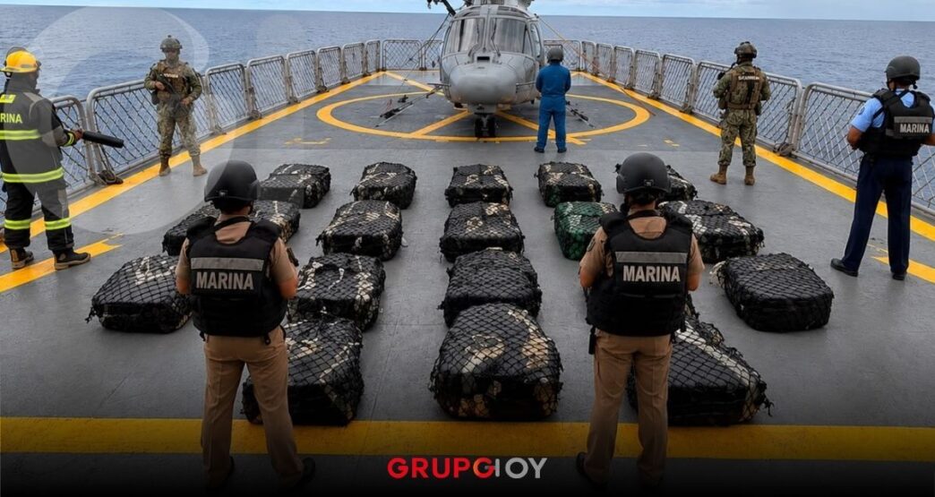 Decomisan más de 800 kilos de cocaína frente a las costas de Guerrero