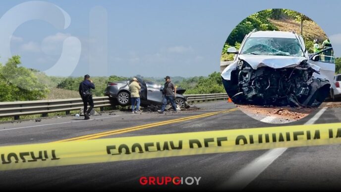 Trágico accidente en Veracruz deja 4 muertos y 2 lesionados en carretera Totomoxtle-Tihuatlán