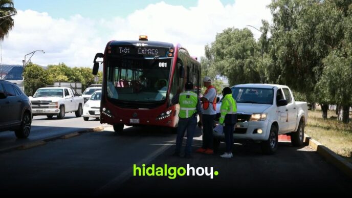 Instalan 12 puntos de vigilancia en Pachuca para evitar invasiones al carril del Tuzobús