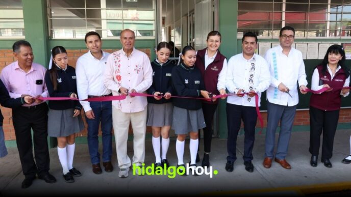 Naty Castrejón inaugura laboratorio STEAM en el COBAEH de San Agustín Metzquititlán