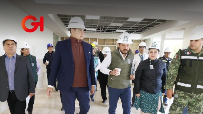 Alejandro Armenta y Zoé Robledo verifican infraestructura del Hospital San Alejandro en Puebla