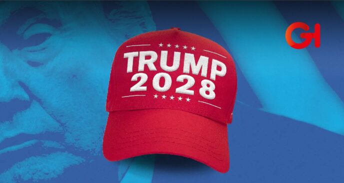Donald Trump lanzó artículos con “Trump 2028” y causa revuelo por posible ambición reeleccionista