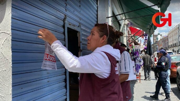 Cuatro tiendas de productos chinos en Puebla clausuradas por irregularidades laborales y comerciales