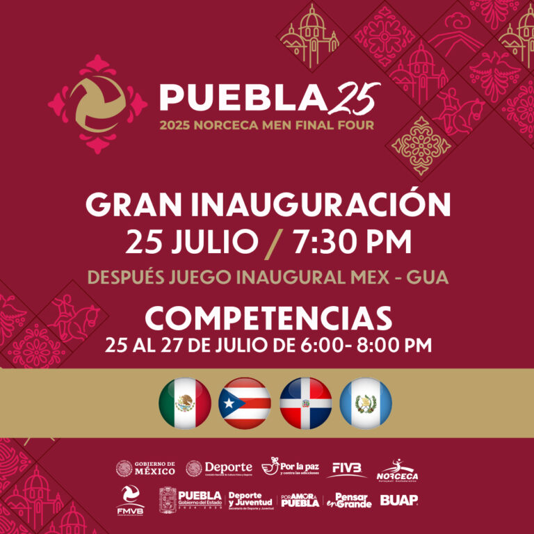Final Four Varonil NORCECA 2025 llega a Puebla