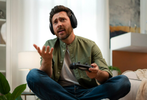 gamer enojado