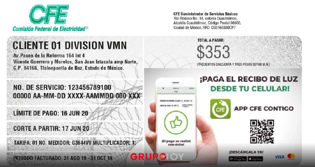 CFE recibo luz
