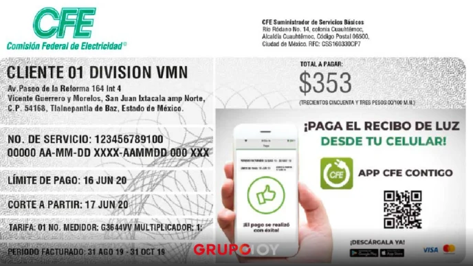 CFE recibo luz