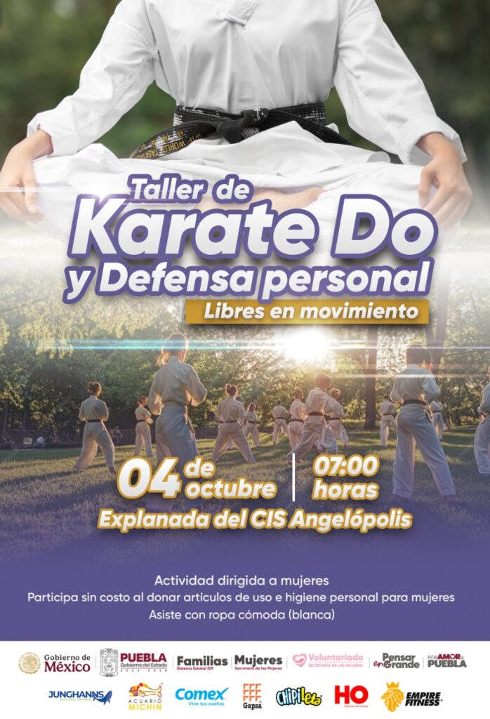 Aprende defensa personal y autoprotección en el Taller “Libres en Movimiento” para mujeres en Puebla