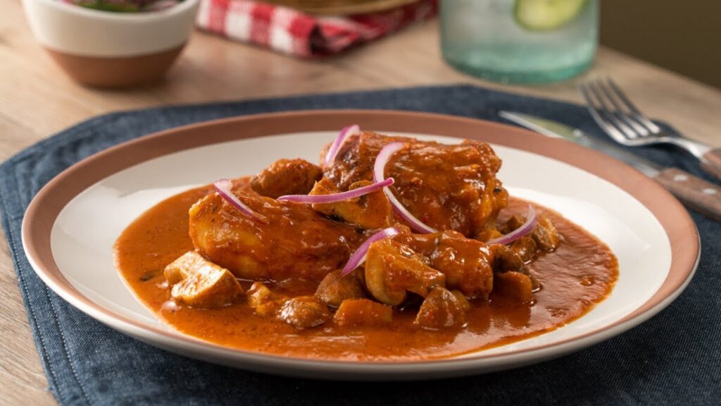 Adobo de pollo con hongos