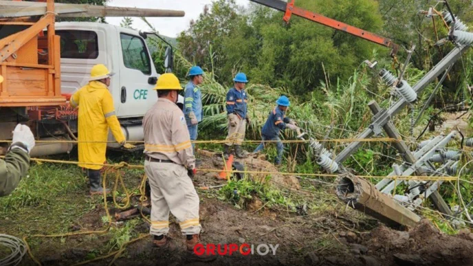 CFE detalla daños eléctricos en Puebla tras lluvias