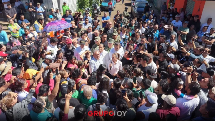 Visita de Claudia Sheinbaum a Puebla tras inundaciones
