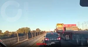 Congestión vehicular en la autopista México–Puebla este martes