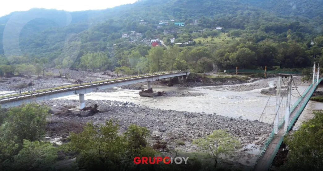 desbordamiento del río en Chicontla