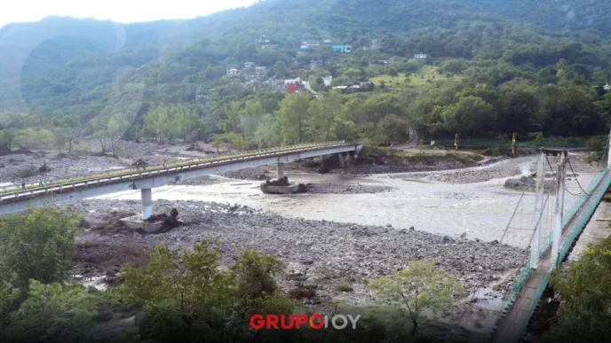 desbordamiento del río en Chicontla