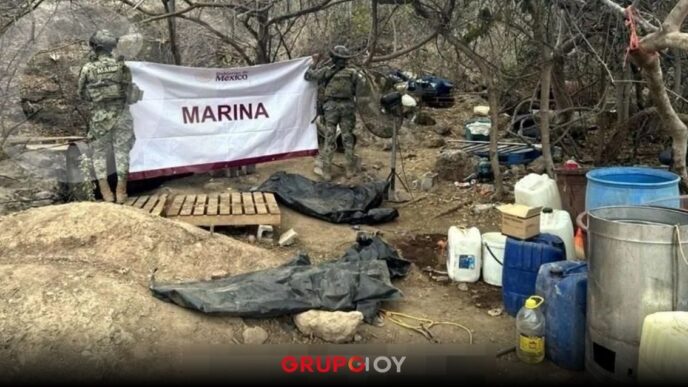Marina desmantela narcolaboratorio ligado a "El Mayito Flaco" en Culiacán