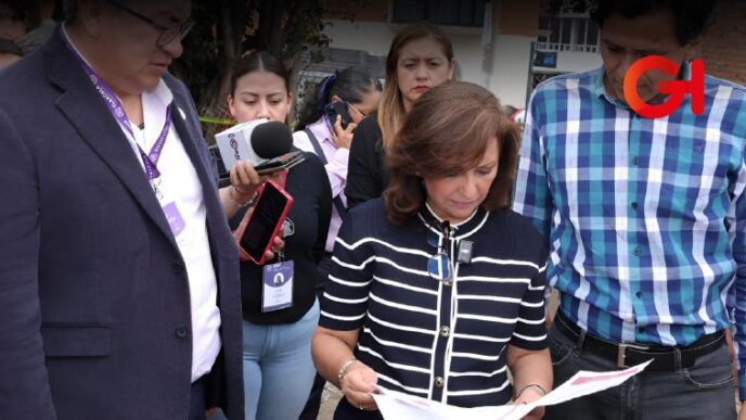 Lorena Cuéllar supervisa avances en la construcción de escuelas