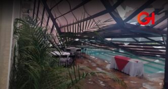 Colapsa techo de alberca en hotel de Tlaxcala por granizada