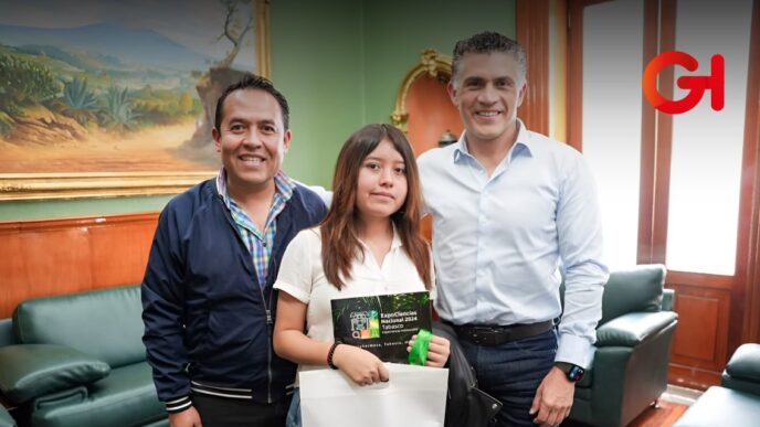Fátima Jimena Cahuantzi presenta vajilla de coco en Londres