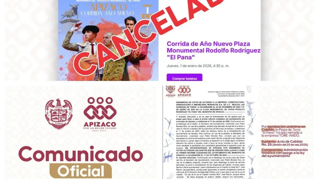 Corridas de toros Apizaco 2025: programa confirmado y cancelación en Año Nuevo