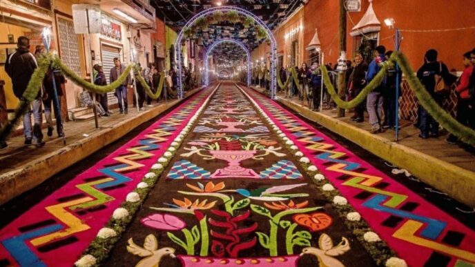 Alfombras de Huamantla buscan ser Patrimonio Cultural Inmaterial de la Humanidad