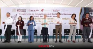 Inauguran Sheinbaum y Lorena Cuéllar la ampliación del CBTIS 153 en Tlaxcala