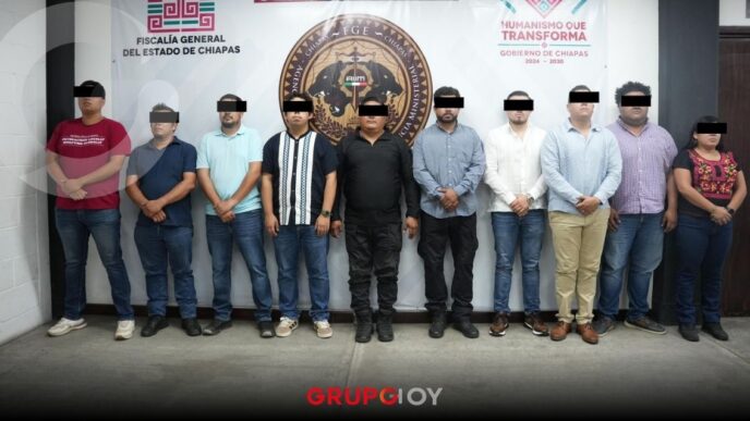 Fiscalía de Chiapas detiene a 10 funcionarios por presunta tortura en Tuxtla Gutiérrez