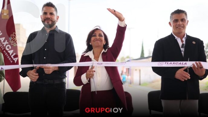 Lorena Cuéllar entrega obras viales en Tlaxcala capital y destaca inversión de más de 1,900 MDP