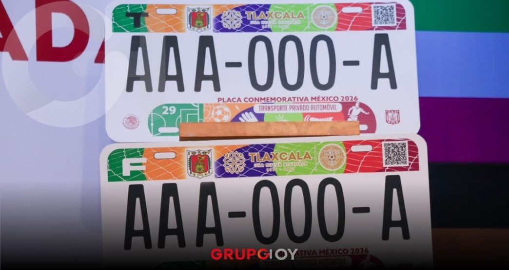 Tlaxcala lanza placas vehiculares conmemorativas del Mundial 2026