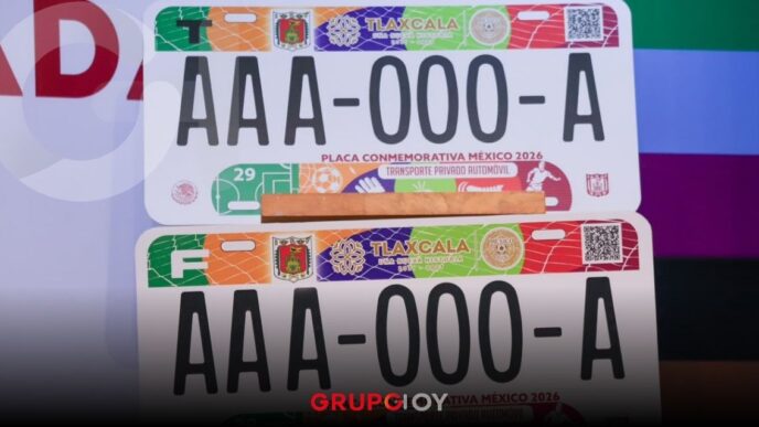 Tlaxcala lanza placas vehiculares conmemorativas del Mundial 2026