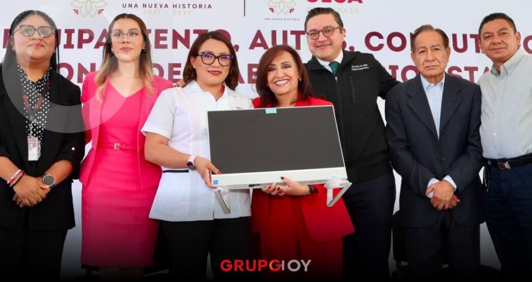 Lorena Cuéllar entrega equipamiento al Laboratorio Estatal de Salud Pública de Tlaxcala