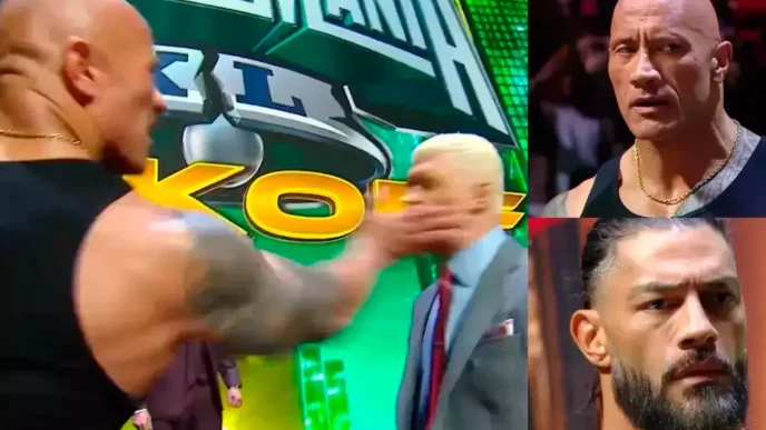 The Rock desata la controversia en WrestleMania 40 tras cachetear a Cody Rhodes