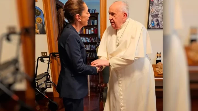 Visita Claudia Sheinbaum al Papa Francisco en el Vaticano