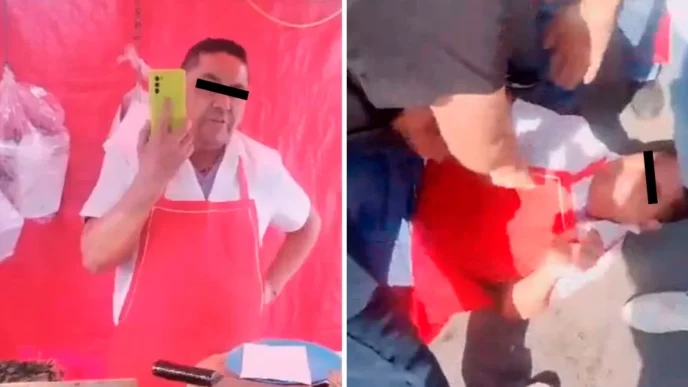 Arrestan al taquero que amenazó con un machete a una mujer