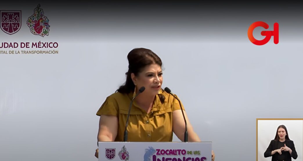 Clara Brugada inaugura el 'Zocalito de las infancias' por el Día del Niño