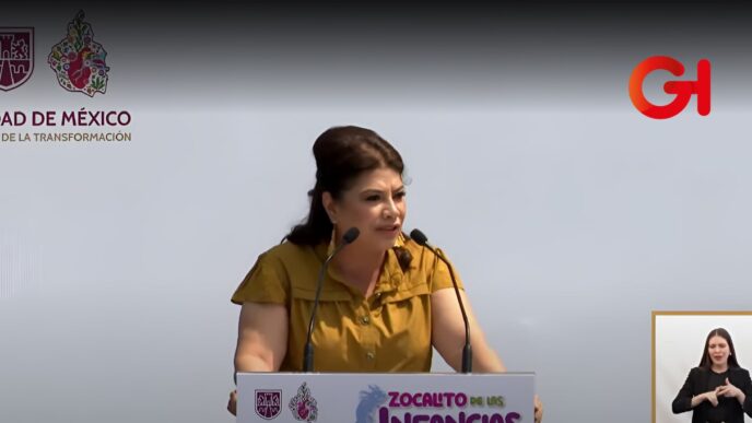 Clara Brugada inaugura el 'Zocalito de las infancias' por el Día del Niño