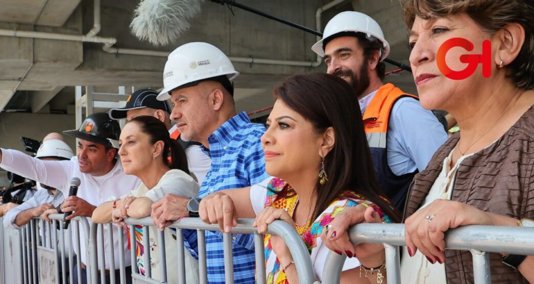 Clara Brugada y Claudia Sheinbaum revisan obras en Observatorio para el Metro y el tren El Insurgente