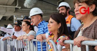 Clara Brugada y Claudia Sheinbaum revisan obras en Observatorio para el Metro y el tren El Insurgente